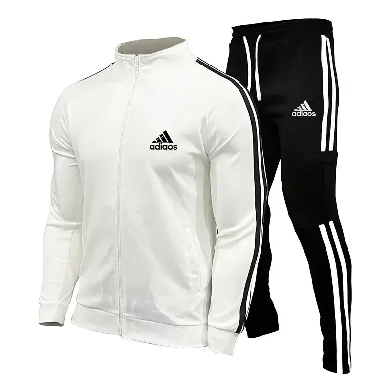 Thumbnail: 2026 New Men's Sportswear Set - Down Jacket + Sports Pants - Zippered Stand-Up C