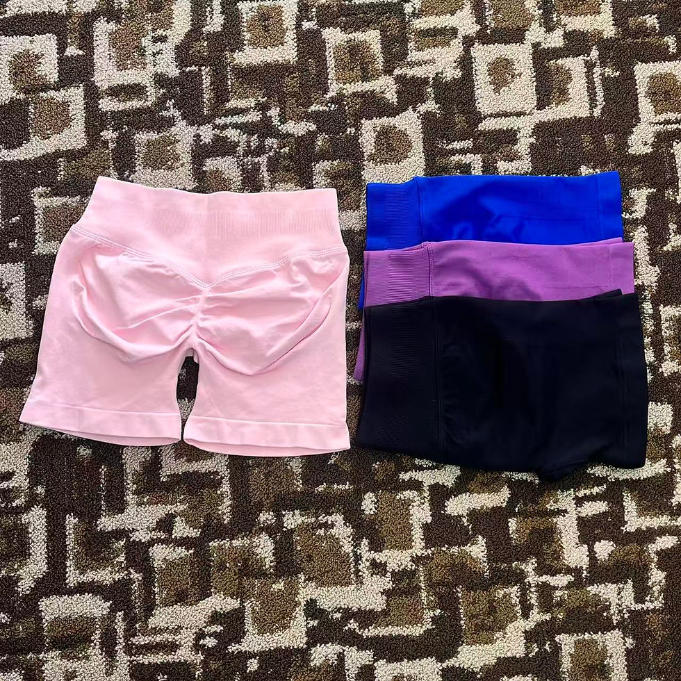 Thumbnail: Women Gym Shorts  Fitness Sports Biker Shorts High Waist And Waist Tightening Yo