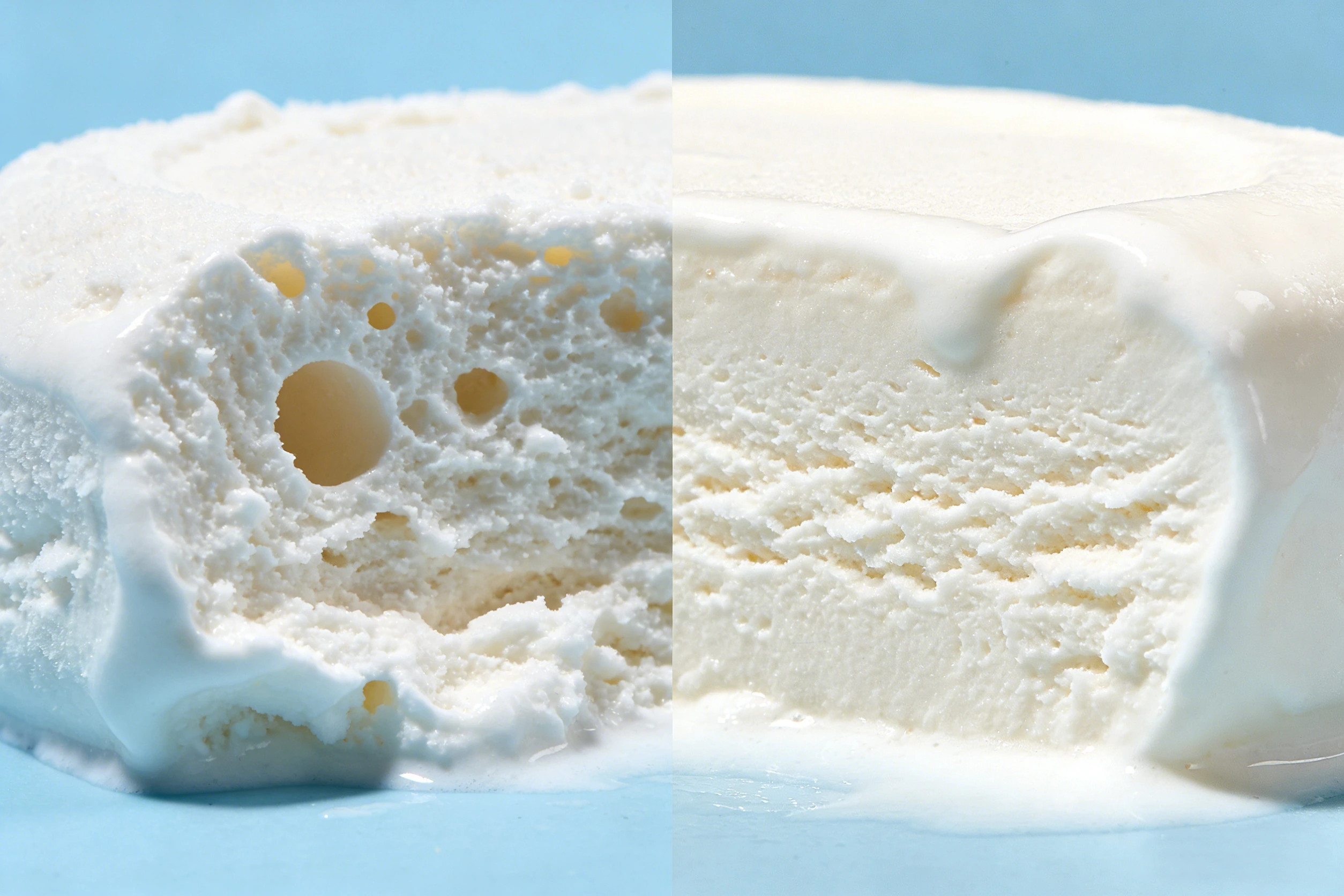 Mengiu's ultrasonic vibration refines ice cream texture by breaking bubbles & inhibiting ice crystal