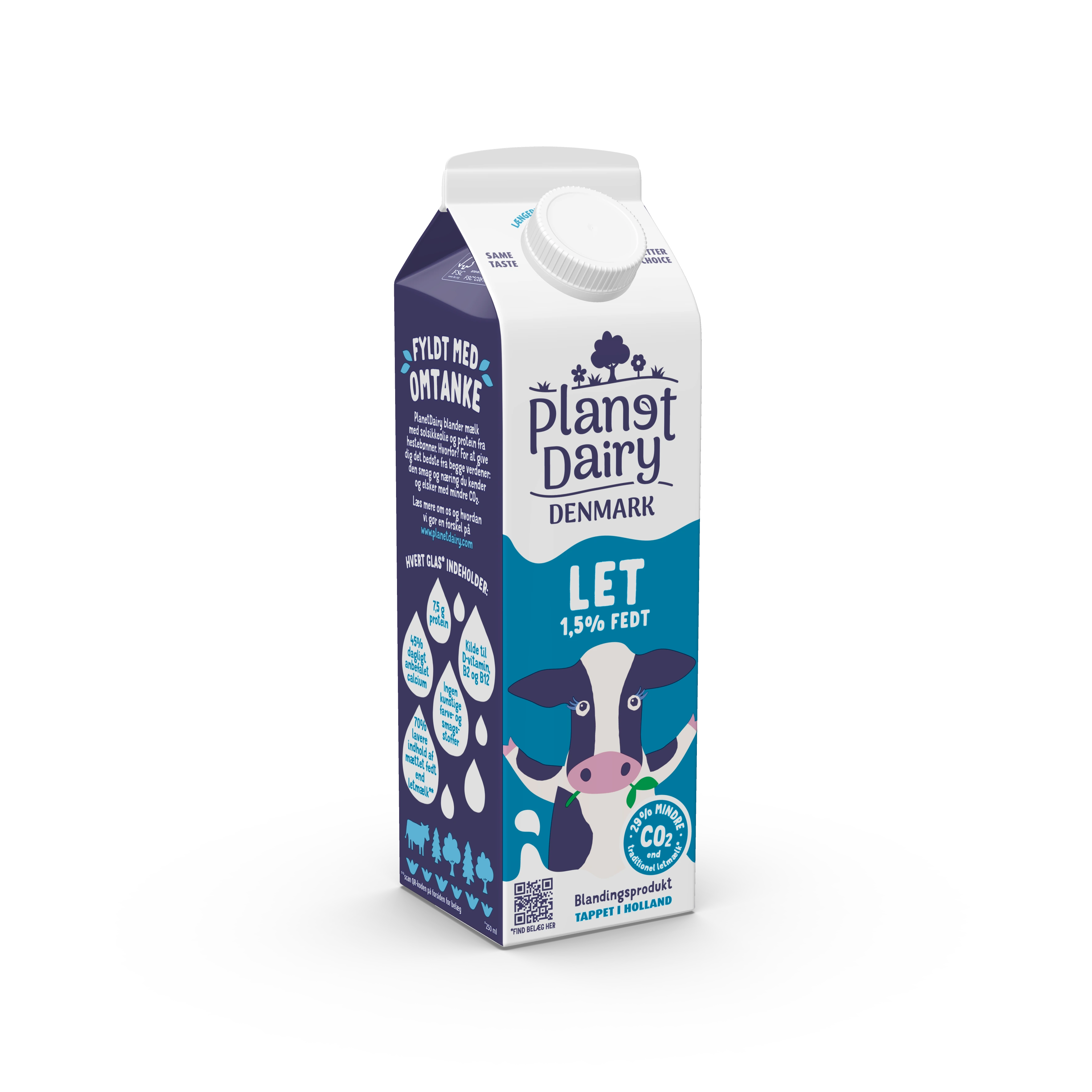 PlanetDairy's hybrid milk blends dairy and faba bean protein, offering taste, nutrition, & lower CO2