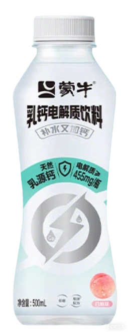 Mengniu Milk Calcium Electrolyte Drink replenishes hydration and calcium for sports health.