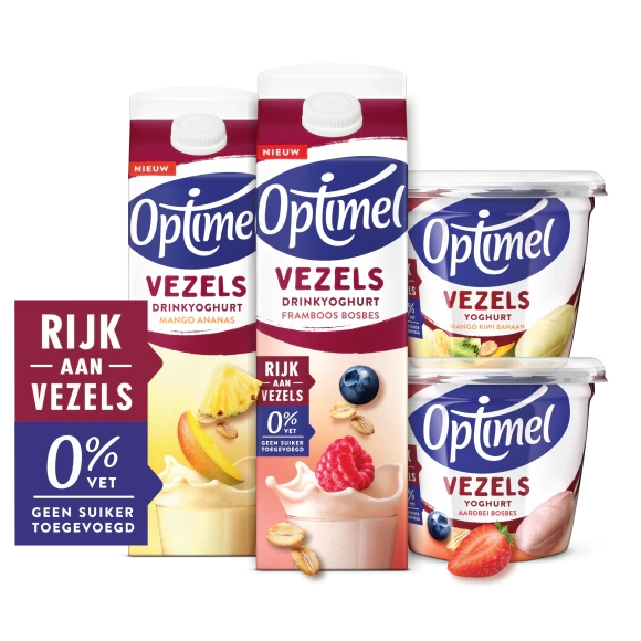 Optimel Vezels offers a tasty, fibre-rich yoghurt to close the Dutch fibre intake gap.