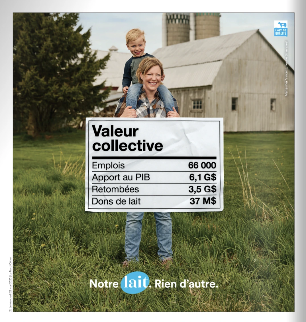 Quebec's dairy campaign highlights milk as a vital cultural and economic asset.