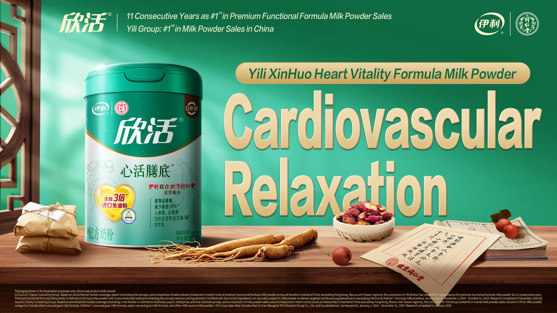 Yili XinHuo Heart Energy Formula improves cardiovascular health by combining TCM & Western nutrition