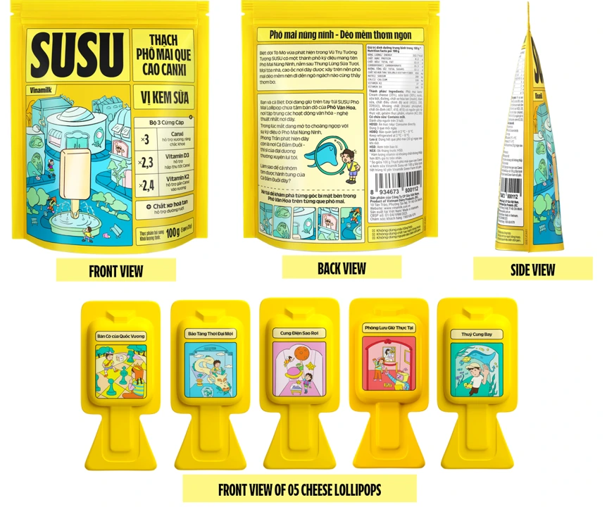 Vinamilk SuSu Cheese Lollipop offers a clean, fun, and nutritious snack for kids.