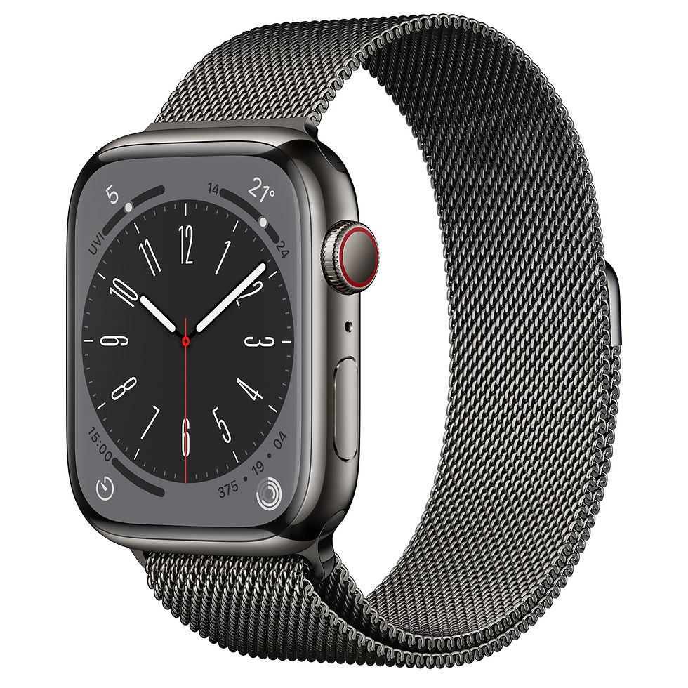 Thumbnail: Apple Watch Series 8, Graphite Stainless Steel Case with Milanese Loop