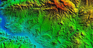 3D lazer tarama ile elde edilmiş renkli topografik model