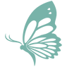 green butterfly for feel the flutter