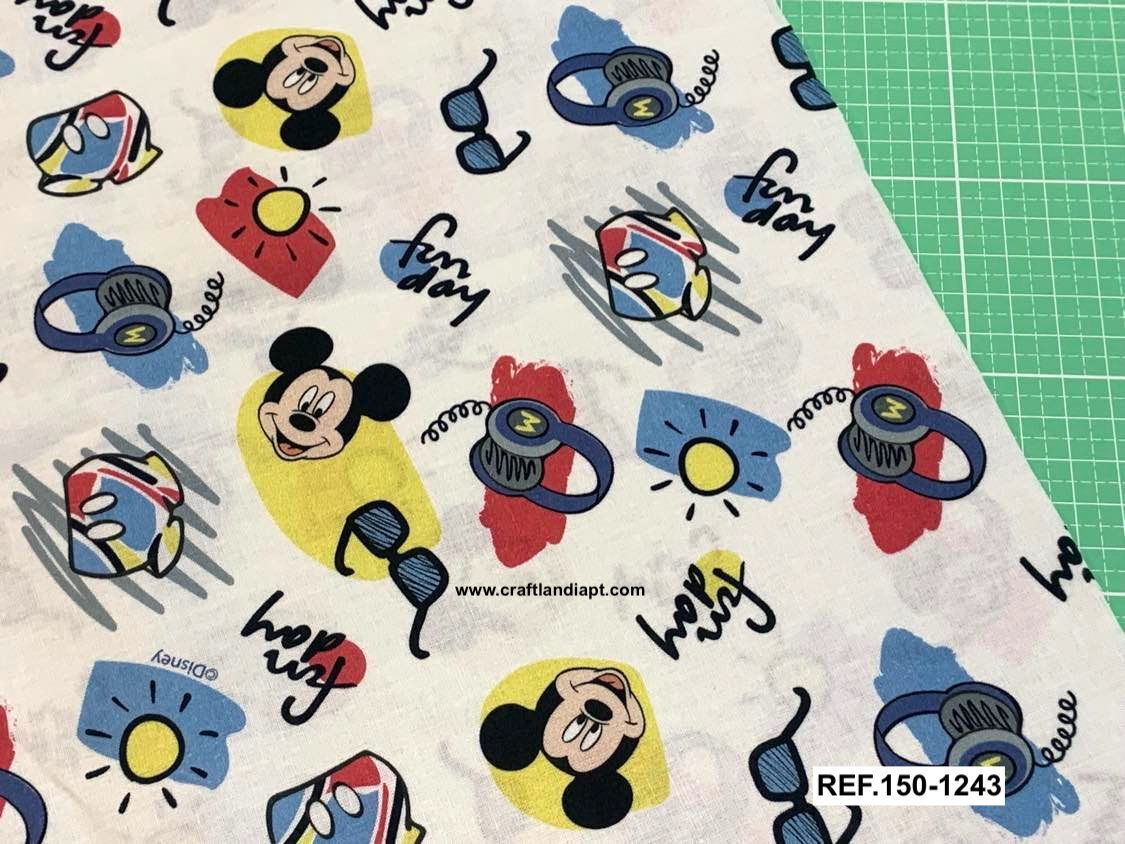 REF. 1243 - MICKEY fundo branco cru