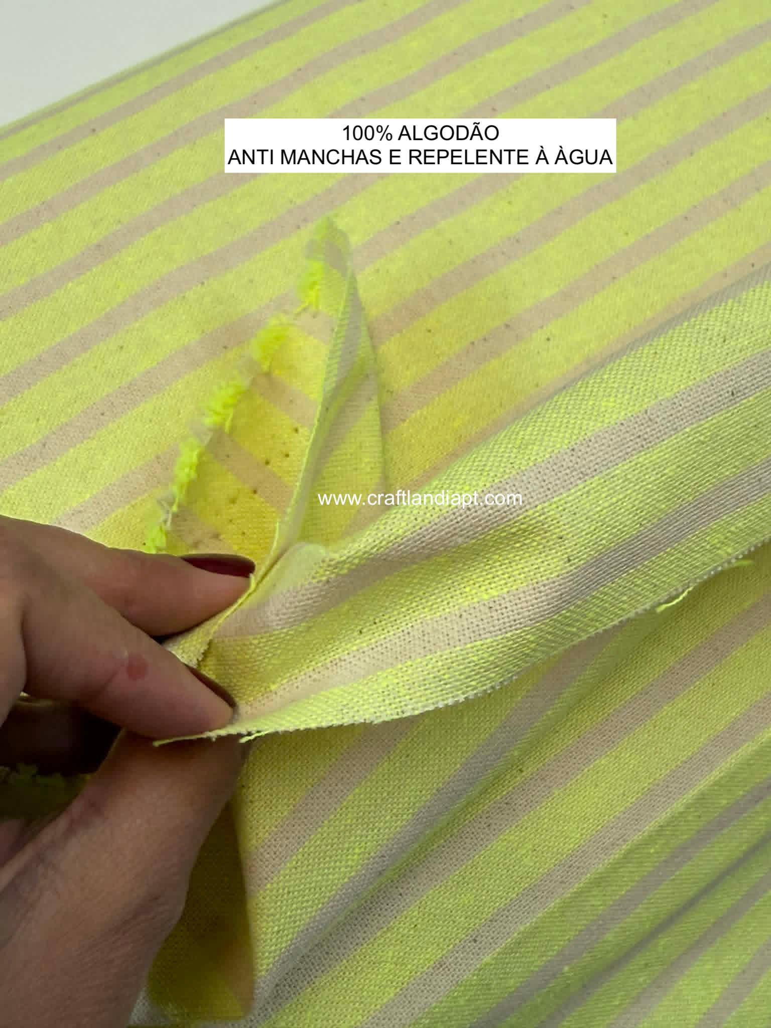 AMARELO - Tecido repelente rústico 100% algodão - 140cm larg