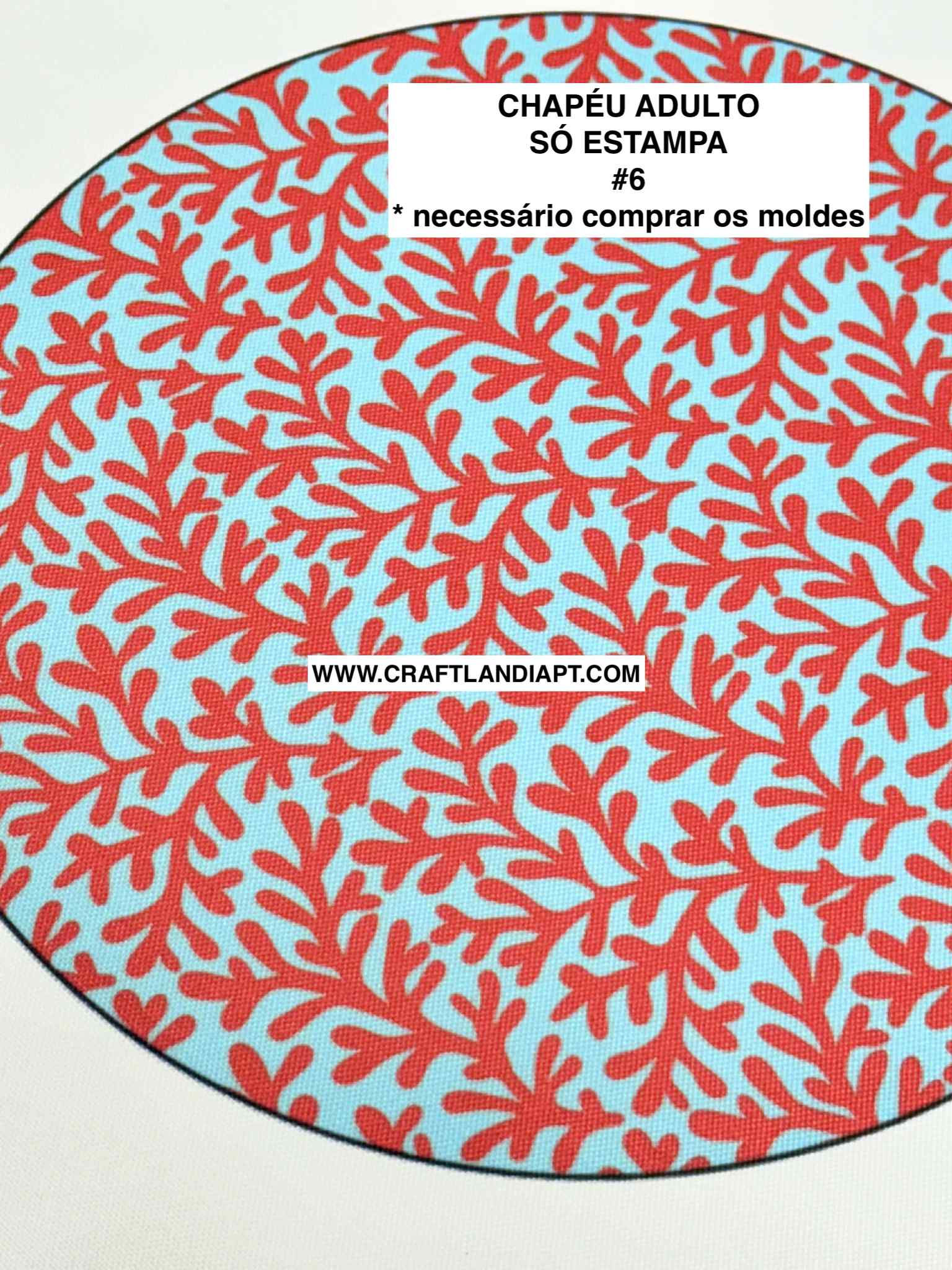 #6 - CHAPÉU ADULTO - Só estampa exterior