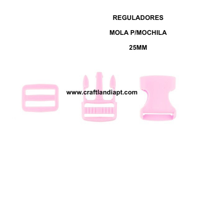 Miniatura: Reguladores e Molas Mochila Plástico CORES - 25MM