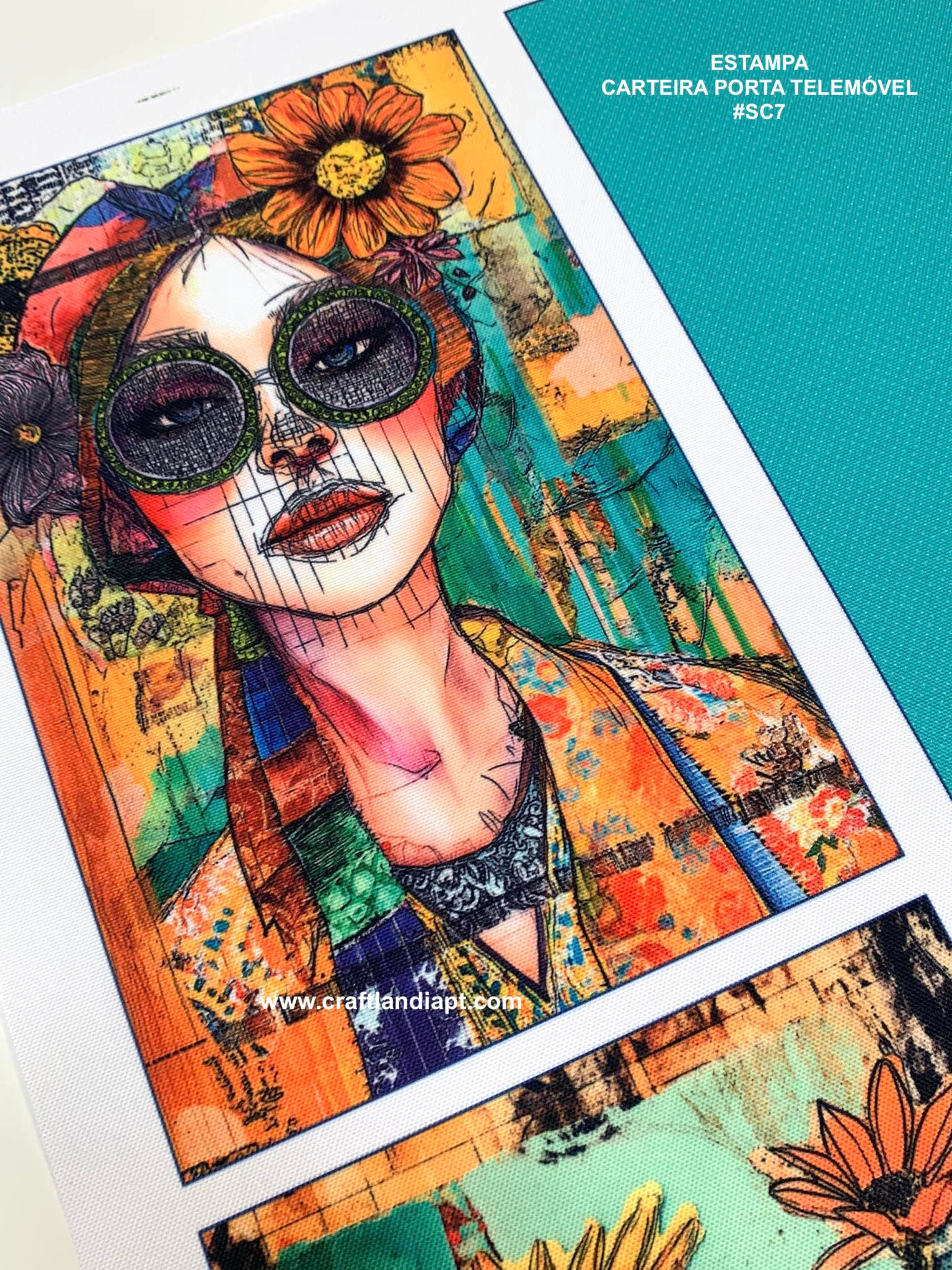 #SC7 - CARTEIRA PORTA TELEMÓVEL - SÓ ESTAMPA