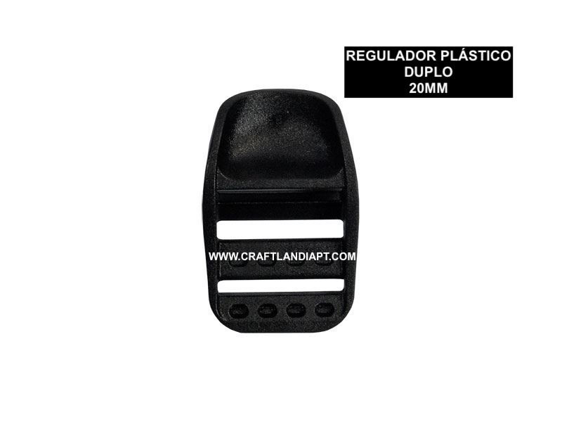 Miniatura: Regulador Duplo Plástico PRETO - 20MM