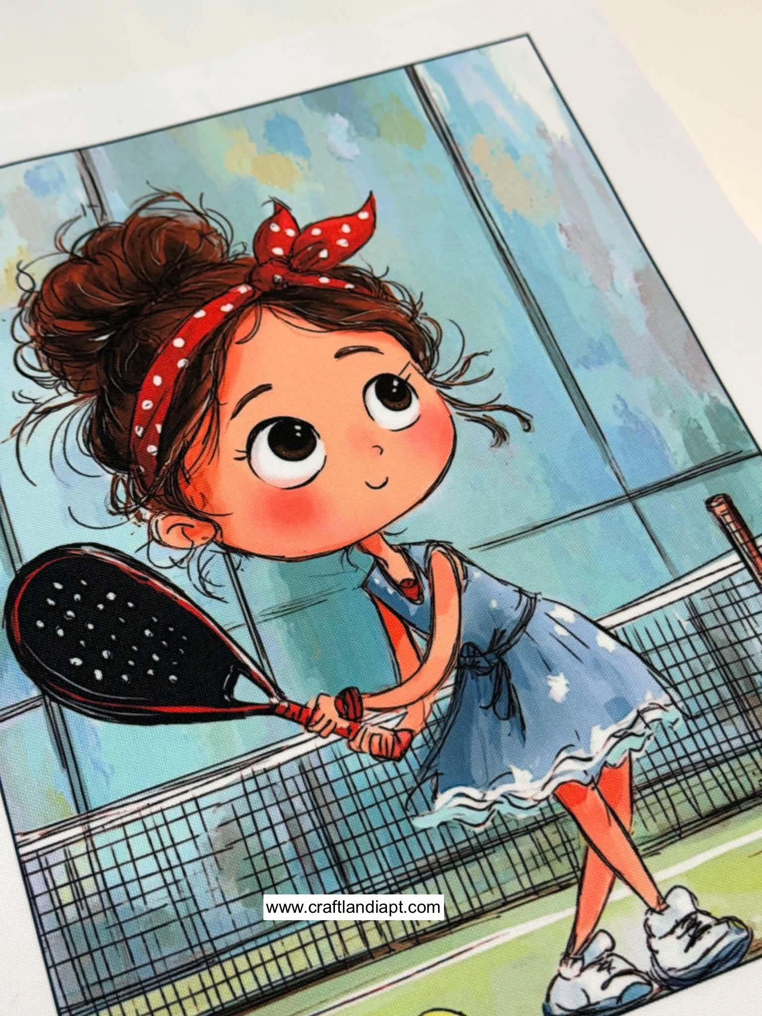 #137 Porta Livro Simples - Só Estampa (menina do Padel)