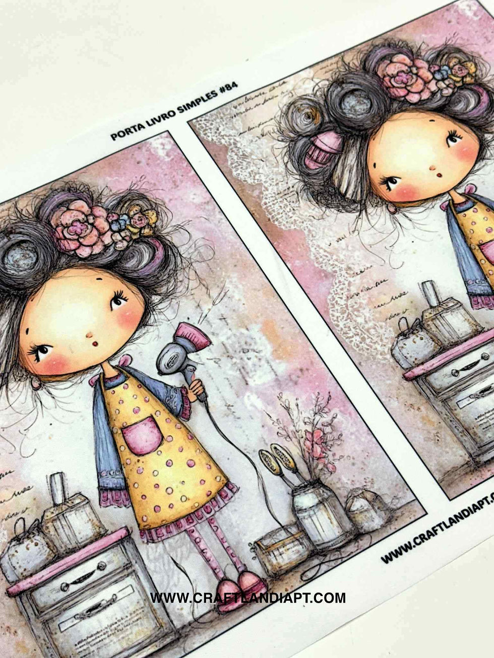 Miniatura: #84 Porta Livro Simples - Só Estampa (Cabeleireira)