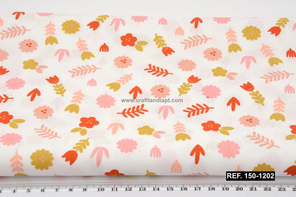 Miniatura: REF. 1202 - Flores fundo branco - Poppy Fabrics