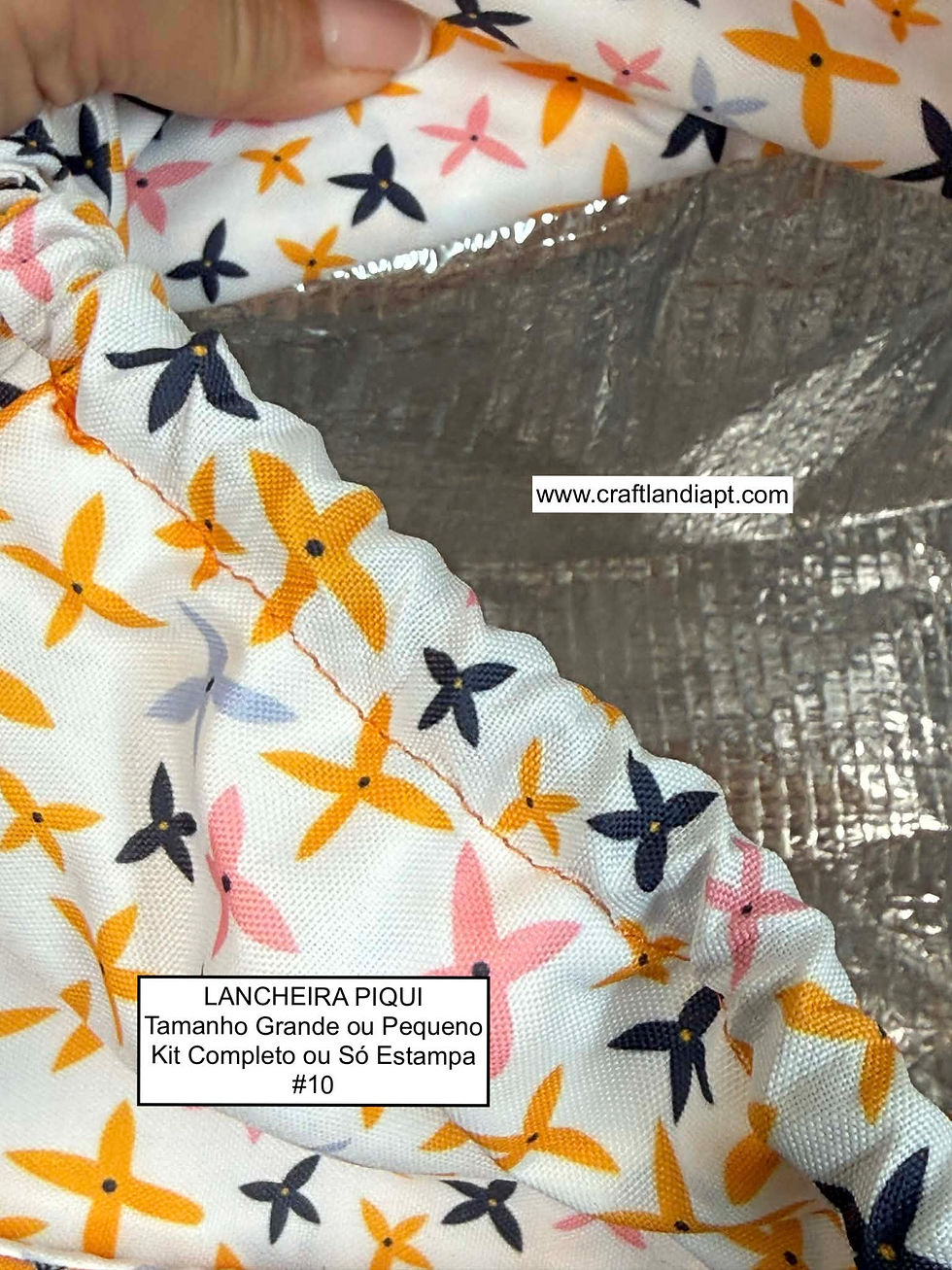 Miniatura: #10 - Lancheira Piqui - Kit ou Estampa - Nylon 600 ou nylon fino