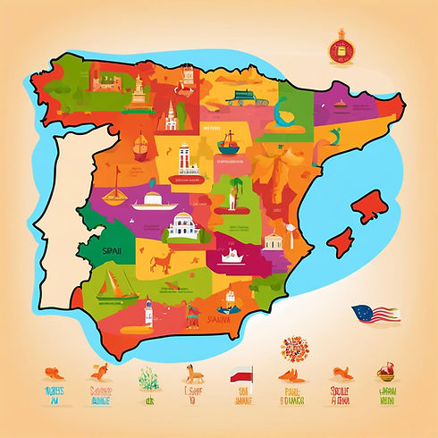 create a colorful map of spain.jpg