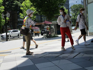7月の街頭宣伝 4名の参加