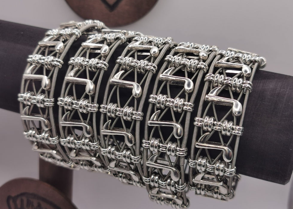 Thumbnail: Guitar String Music Note Bracelet 
