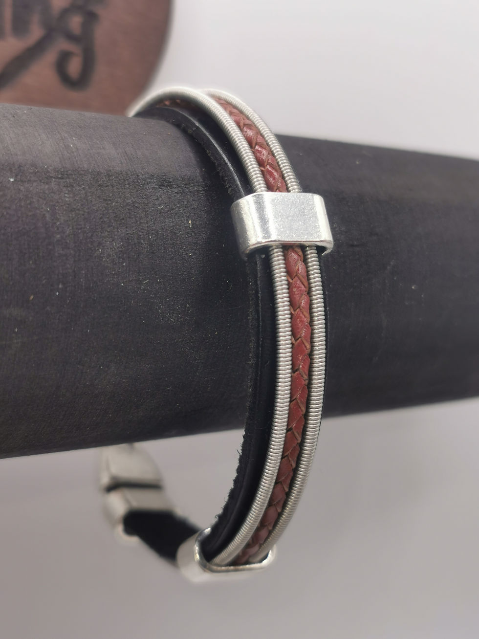 Thumbnail: Bass Guitar String Multi Leather Band Bracelet  