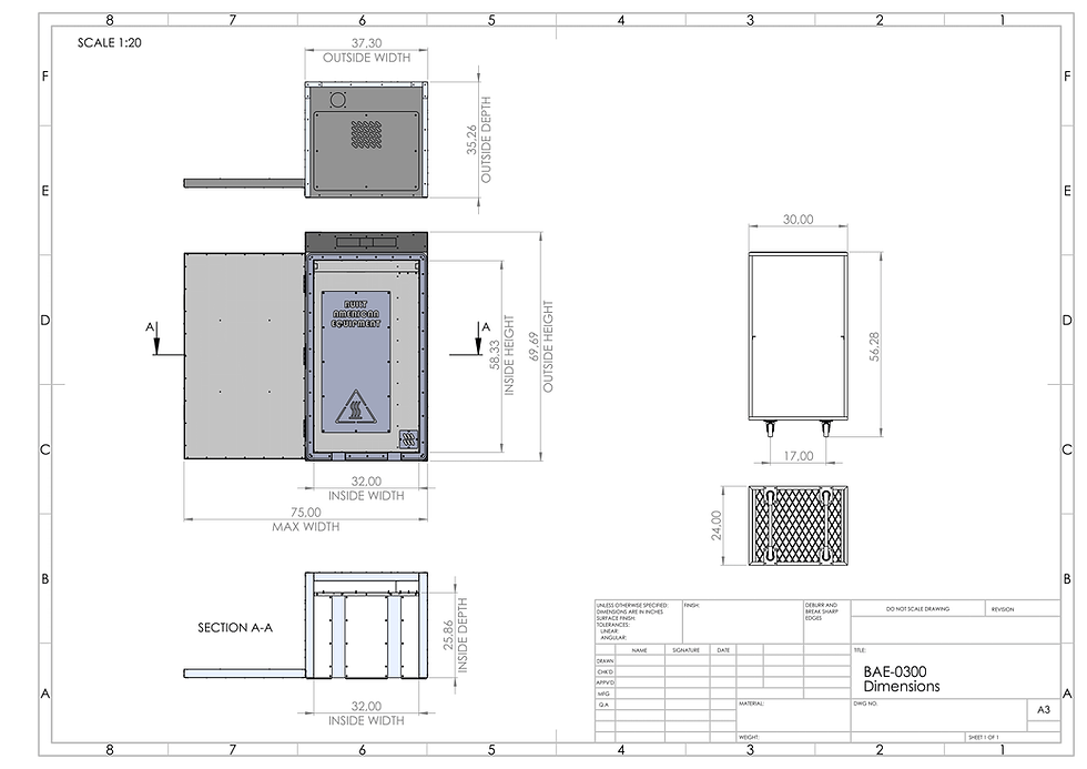 Thumbnail: BAE-0300 Standup Capacity Cerakote Circulation Oven