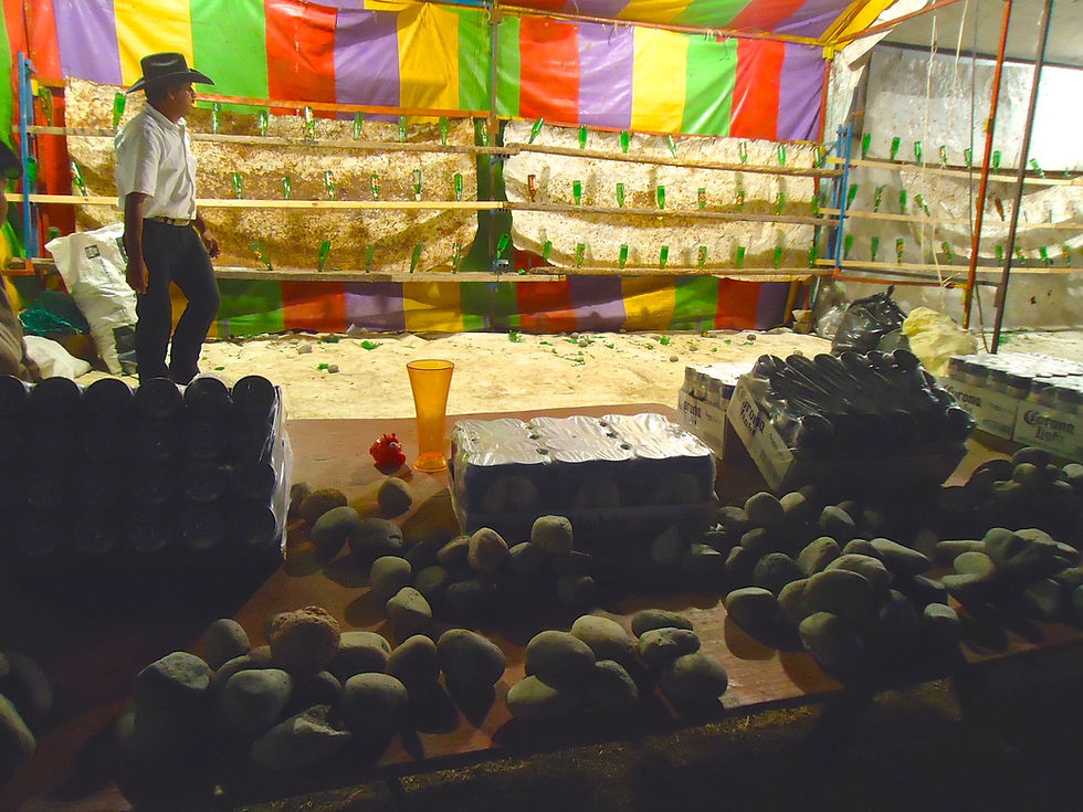 Rock throwing for beer prizes - Sayulita Carnival Fair in Mexico - Photo by John Early