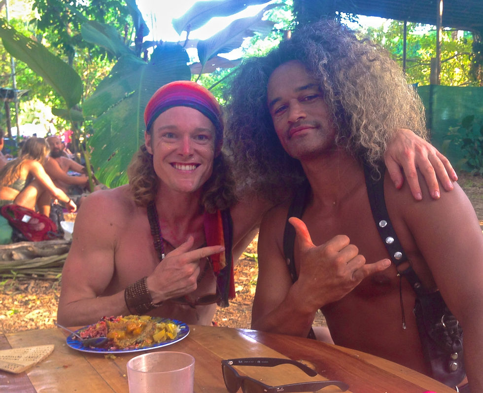 Author John Early and Acro Yoga Master Whakapaingia Envision Festival 2017