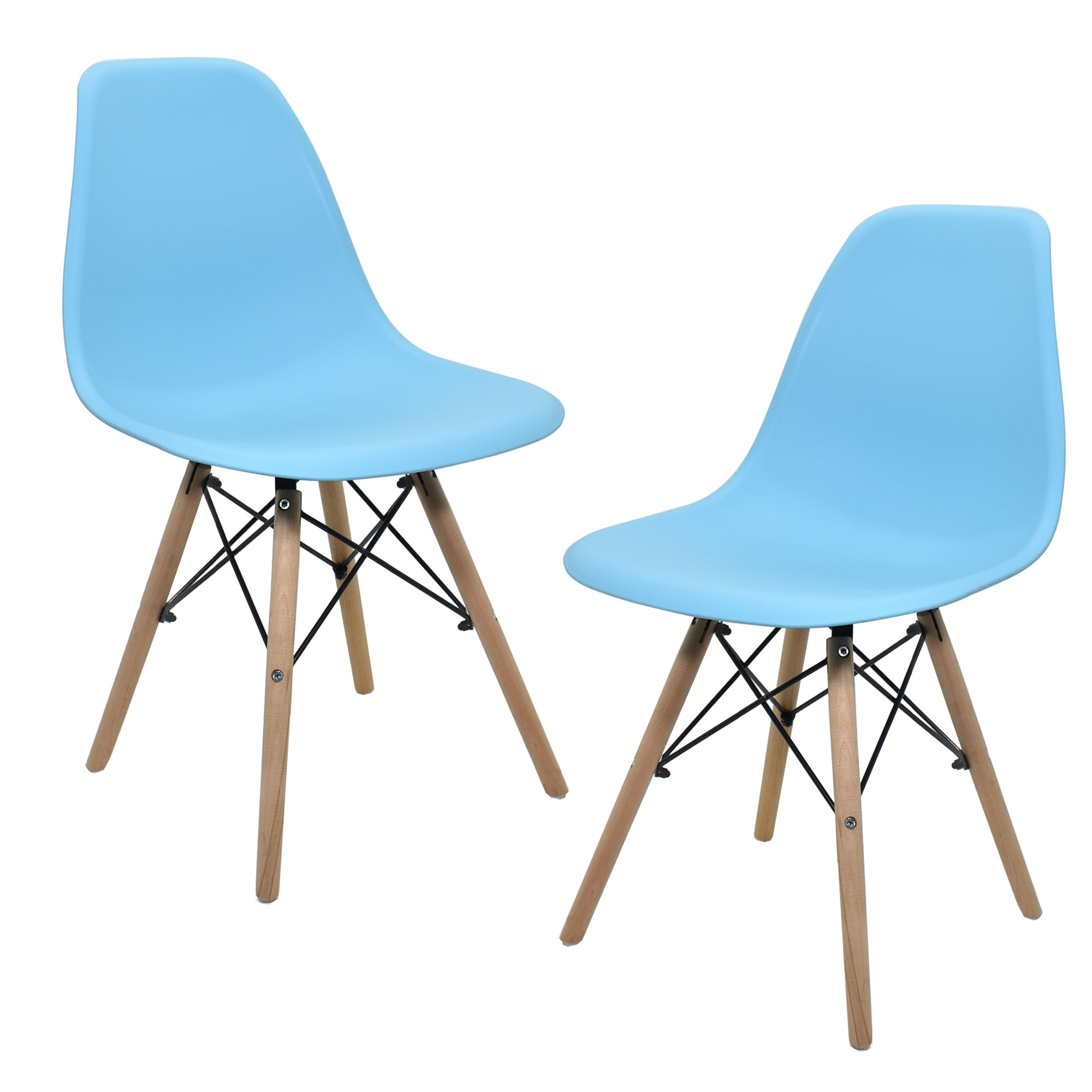 Set De 2 Sillas Eames Modernas Comedor Oficina aqua