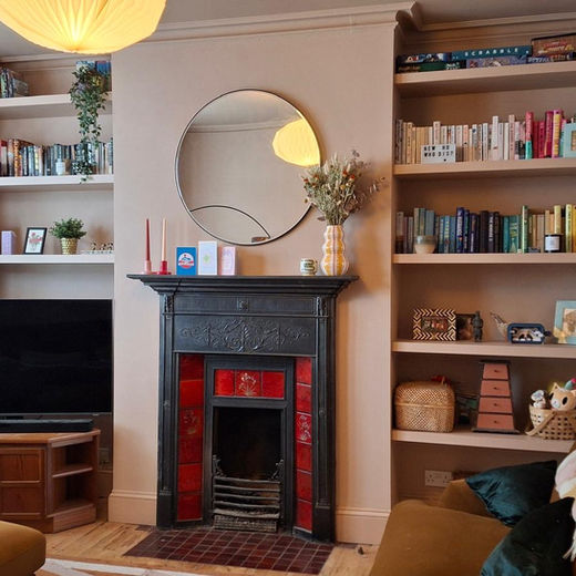 fitted shelves in alcoves, hove, poets corner