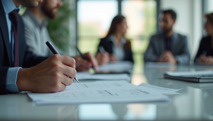Vue rapprochée d’une personne en train de prendre des notes lors d’une formation professionnelle
