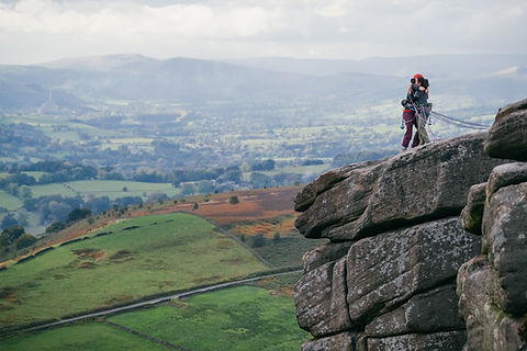 climbers in the peak district