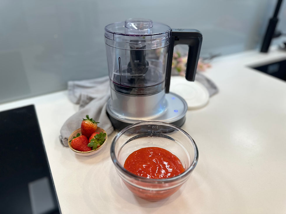 Erdbeermarmelade im UDO Multizerkleinerer Up & Down ohne kochen gemixt.