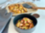 Kartoffelspalten mit Würstchen vom Ofenzauberer Pampered Chef