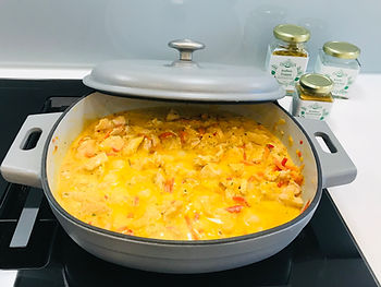 Leckeres IndienTraum Gericht aus der emaillierten Gusseisernen Pfanne von Pampered Chef