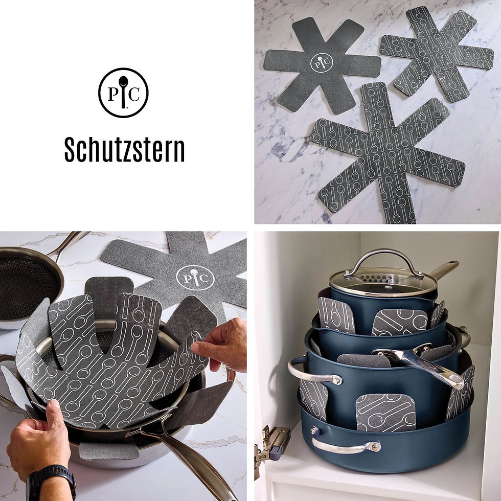 Schutzstern von Pampered Chef – Schutz für Antihaft-Kochgeschirr und Stoneware, verhindert Kratzer und Beschädigungen.