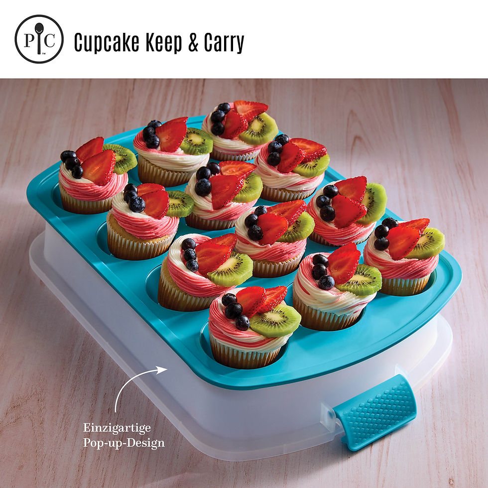Cupcake Keep & Carry von Pampered Chef – Set aus Backform und Transportbox für perfekte Cupcakes und Muffins.