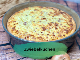 Selbst gebackener Zwiebelkuchen wie aus dem Steinbackofen