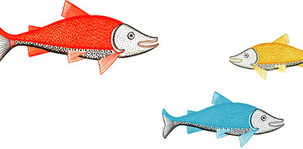 ekibeki gond artwork fish