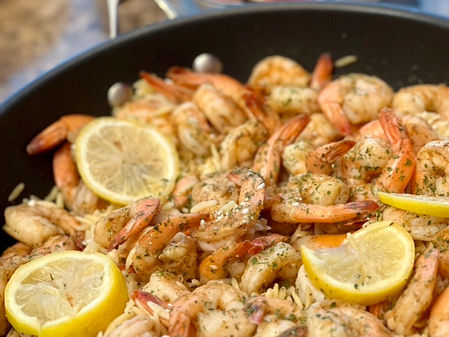 Easy Orzo with Shrimp and Feta