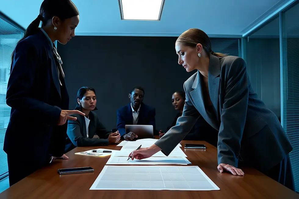 Gestionnaire et employés discutant du programme de prévention prévu par la Loi 27 sur la santé et la sécurité au travail.