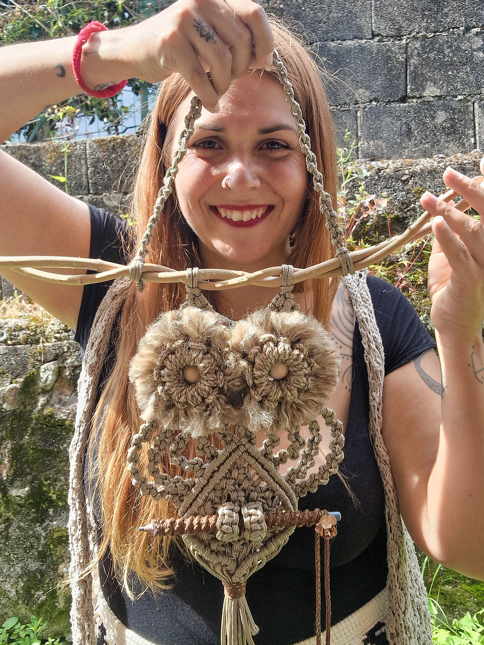 mocho macrame fam feira de artesanato da maia allannah artesa