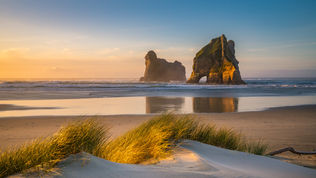 Wharariki Beach Sunset Nelson New Zealand Landscape Prints