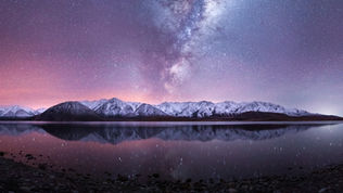 Lake Heron Stars New Zealand Landscape Prints