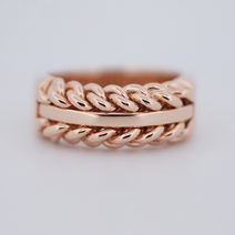 Dubultais zelta Nameja gredzens. Juvelieris Rīgā Arvis Kotins.