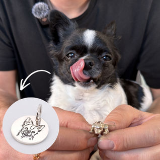 No fotogrāfijas līdz personalizētam sudraba vai zelta kulonam