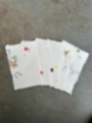 Handmade paper with flowers