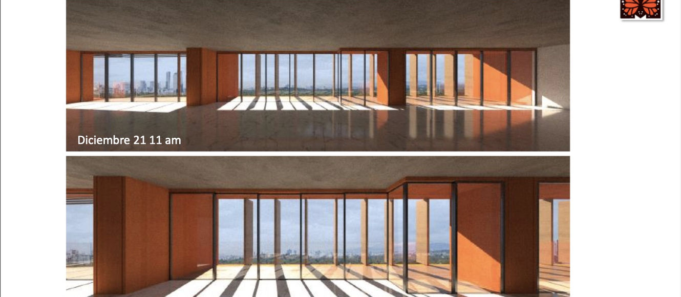 Estudio de Asoleamiento en diciembre.
Cartelas Abiertas en fecha de Diciembre 21