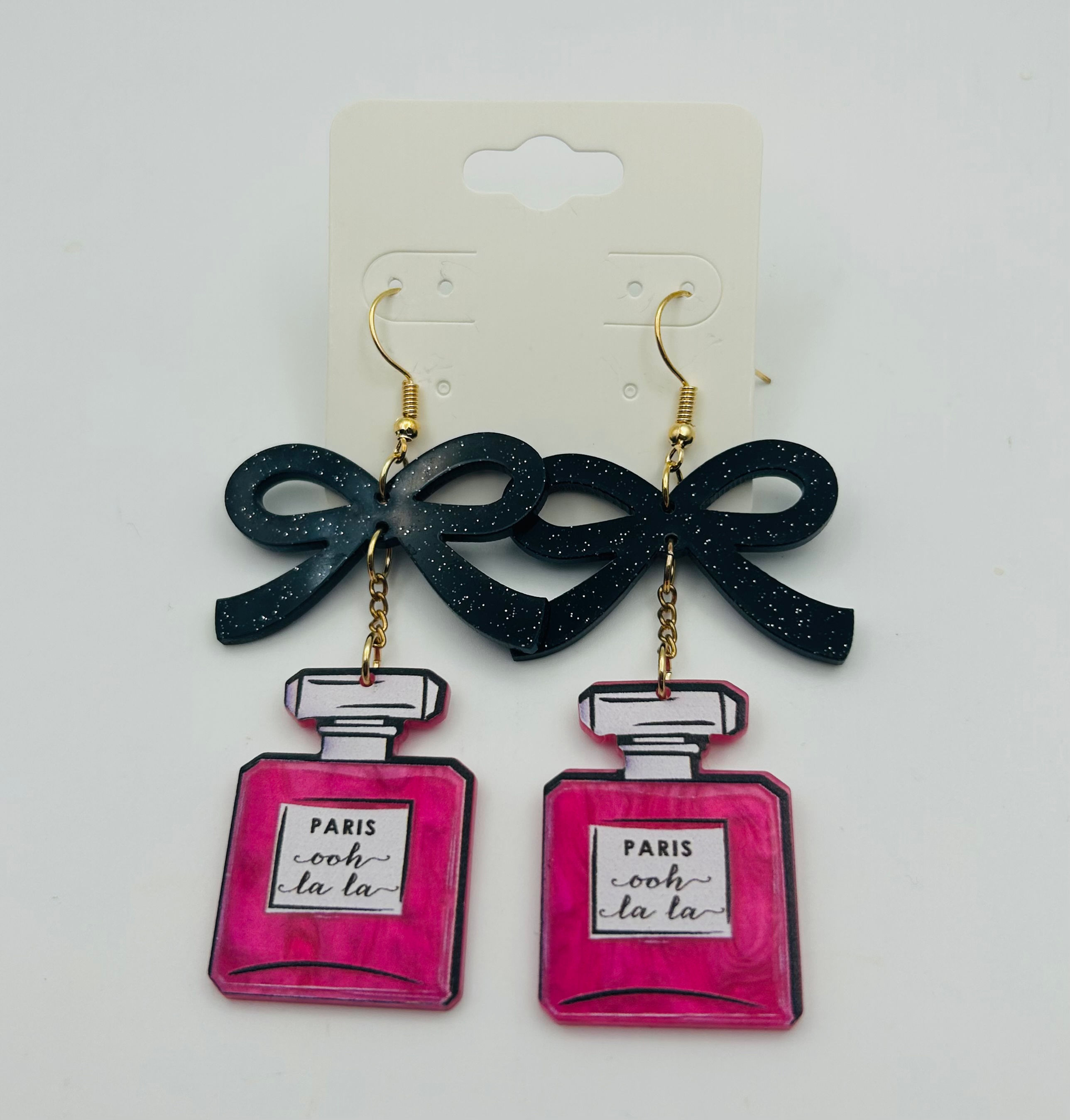 Paris Perfume Bottle Earrings